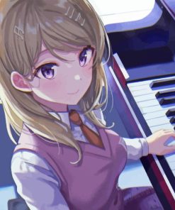 Kaede Akamatsu on Piano Diamond Painting