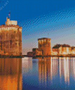 La Rochelle at Night Diamond Painting