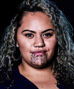 Maori Woman With Moko Diamond Painting