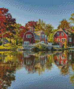 Marblehead Town Autumn Diamond Painting