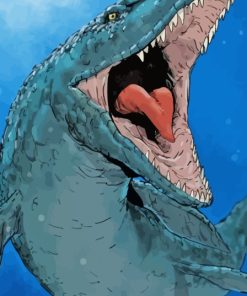 Mosasaurus Aquatic Reptile Art Diamond Painting