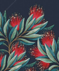 Red Pohutukawa Diamond Painting