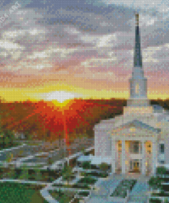 Richmond Temple Sunrise Diamond Painting