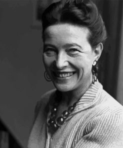 Simone de Beauvoir Smiling Diamond Painting