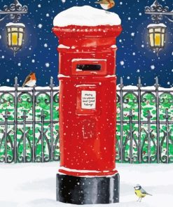 Snow Christmas Post Box Diamond Painting