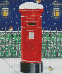 Snow Christmas Post Box Diamond Painting