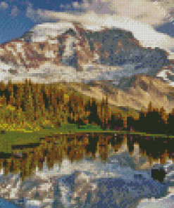 Snowy Cascade Range Diamond Painting