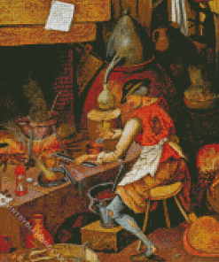 The Alchemist Pieter Brueghet Diamond Painting