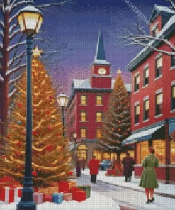 Vintage Christmas Evening Diamond Painting