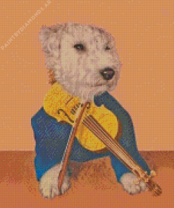 Violinist Dog Diamond Painting