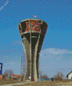 Vukovar Water Tower Croatia Diamond Painting