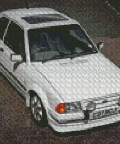 White Ford Escort RS Diamond Painting