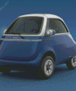 Blue Bubble Car Diamond Painting