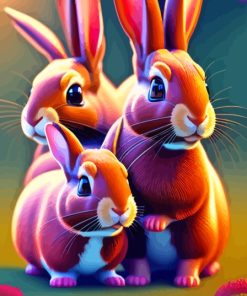 Brown Bunnies Art Diamond Painting