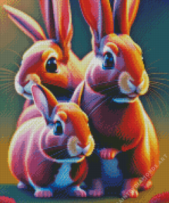 Brown Bunnies Art Diamond Painting