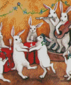 Bunnies Dancing Diamond Painting