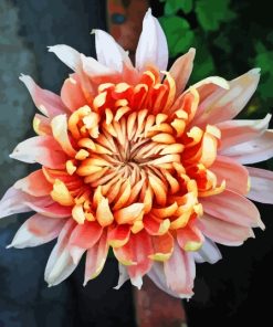 Chrysanthemum Peach Flower Diamond Painting