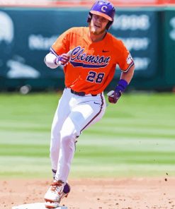 Clemson University Baseball Player Diamond Painting