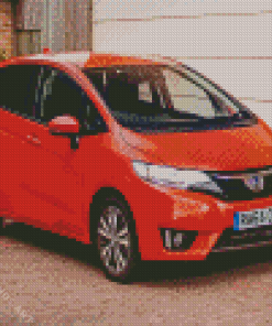 Orange Honda Jazz Diamond Painting