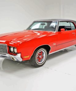 Red Oldsmobile Cutlass Supreme Diamond Painting