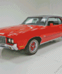 Red Oldsmobile Cutlass Supreme Diamond Painting