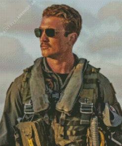 Rooster Top Gun Diamond Painting