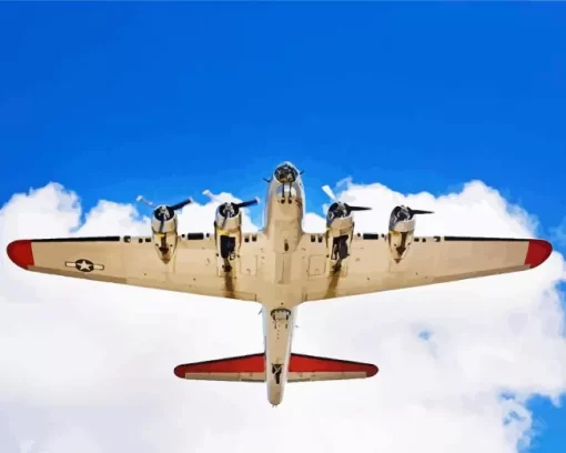 B17 Aluminum Overcast Aircraft Diamond Painting