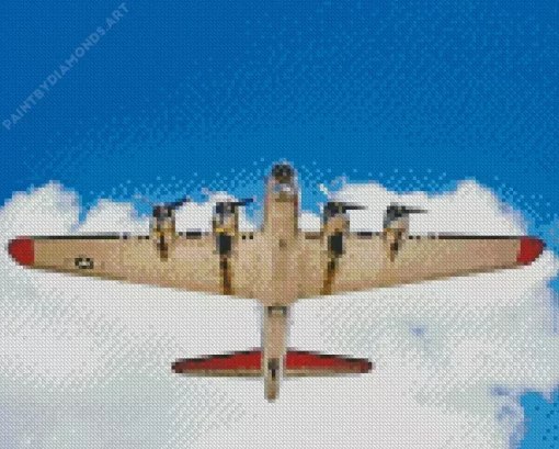 B17 Aluminum Overcast Aircraft Diamond Painting