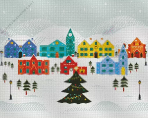 Christmas Village Diamond Painting