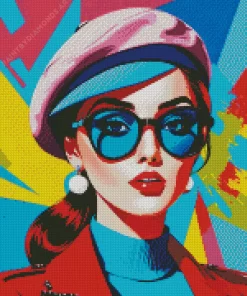 French Pop Art Girl Diamond Painting