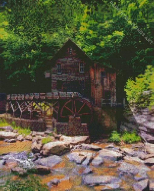 Glade Creek Grist Mill Diamond Painting