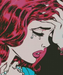 Sad Pop Art Girl Diamond Painting