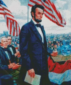 US President Abraham Lincoln Diamond Painting