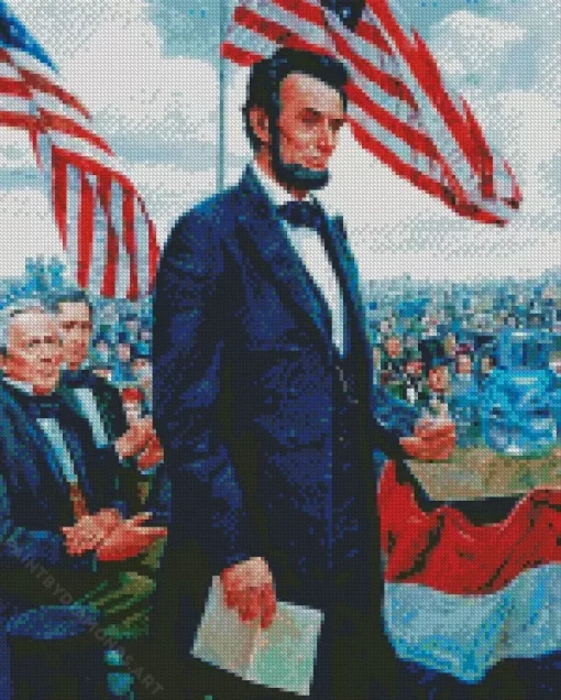 US President Abraham Lincoln Diamond Painting