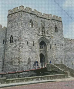 Caernarfon Castle Building Diamond Painting