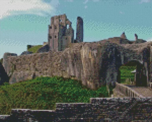 Corfe Castle Diamond Painting