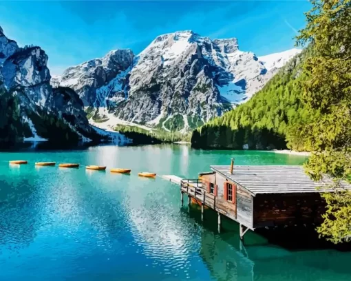 Lake Braies Diamond Painting