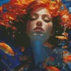 Woman Underwater With Fish Diamond Painting