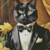 Black Cat Tie Diamond Painting