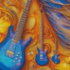 Blue Guitars Diamond Painting