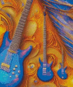 Blue Guitars Diamond Painting