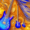 Blue Guitars Diamond Painting