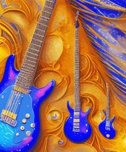 Blue Guitars Diamond Painting