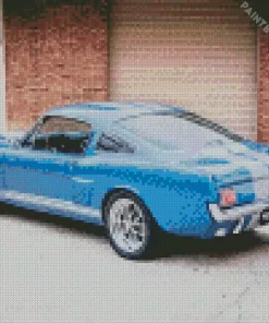 Classic Blue 60s Mustang Diamond Painting