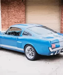 Classic Blue 60s Mustang Diamond Painting