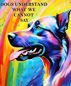 Dogs Understand What We Cannot Say Diamond Painting