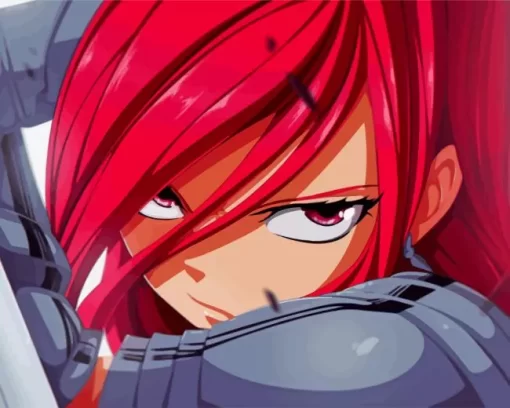 Erza Scarlet Art Anime Diamond Painting