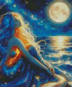 Fantasy Blond Mermaid Diamond Painting