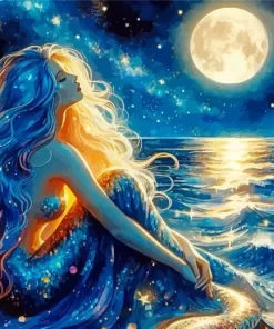 Fantasy Blond Mermaid Diamond Painting