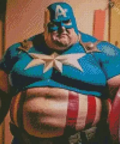 Fat Captain America Diamond Painting